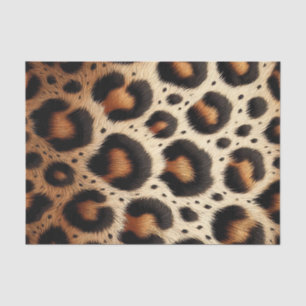 Papel De Seda Porcas de Peles de Leopardo bege e preto