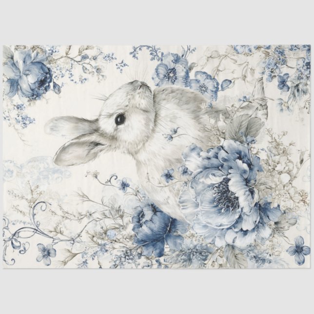 Papel De Seda Porcelain Rabbit Tissue Paper (Frente )