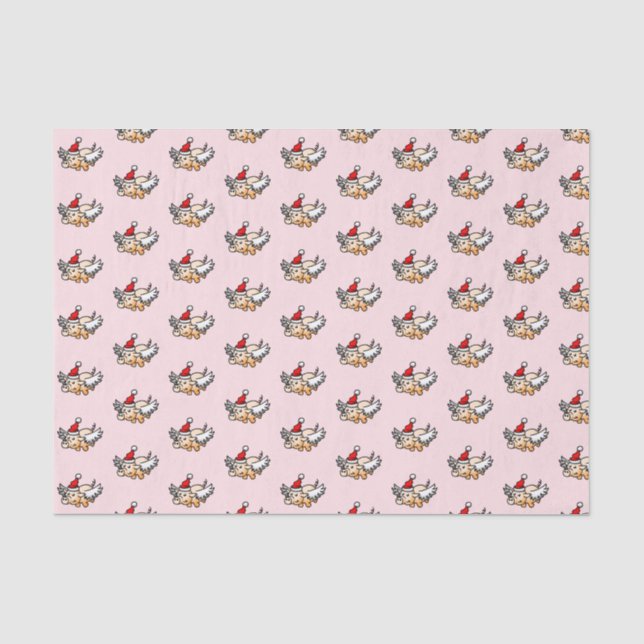 Papel De Seda Porco de Natal Voador (Frente )