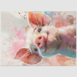 Papel De Seda Porco Whimsical em uma Terra Maravilha Floral