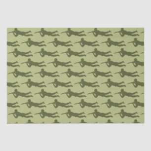 Papel De Seda Pose de atirador do Exército Verde