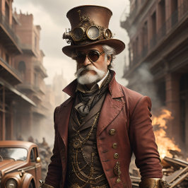 Papel De Seda Post-appocalyptic Steampunk Man v1