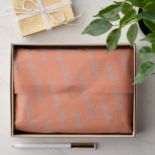 Papel De Seda Pôsto do Sol Coral Brilhante e Céu Azul Casamento