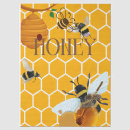 Papel De Seda Pote de Mel Abelha Mel Colmeia Apiário