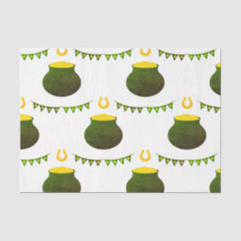 Papel De Seda Potes de Douradas e Ferraduras