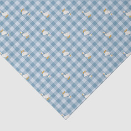 Papel De Seda Powder Blue Gingham Goose Checkered 