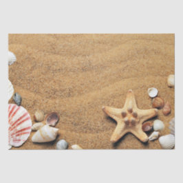 Papel De Seda Praia de Seashells Holiday
