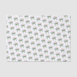 Papel De Seda Praia do Padrão de Aquarela do Caranguejo Azul