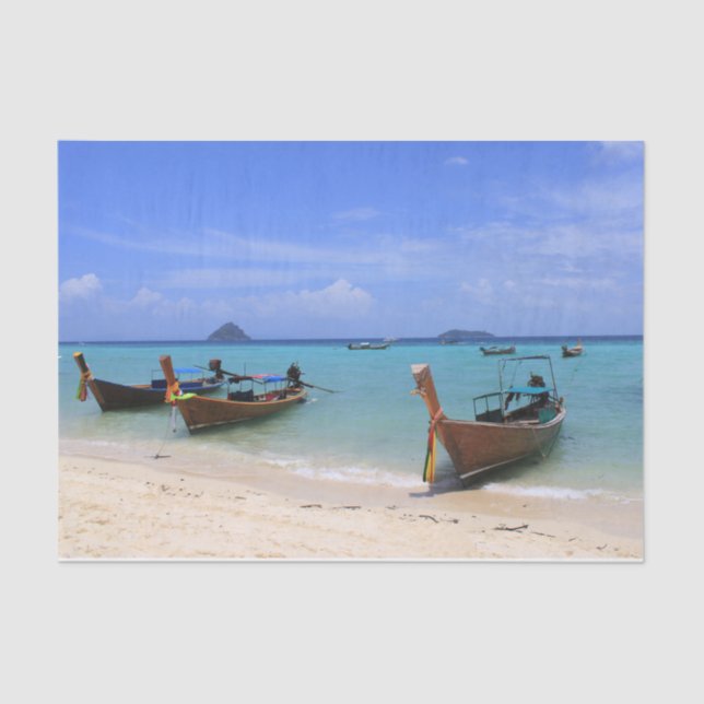 Papel De Seda praia tropical (Frente )