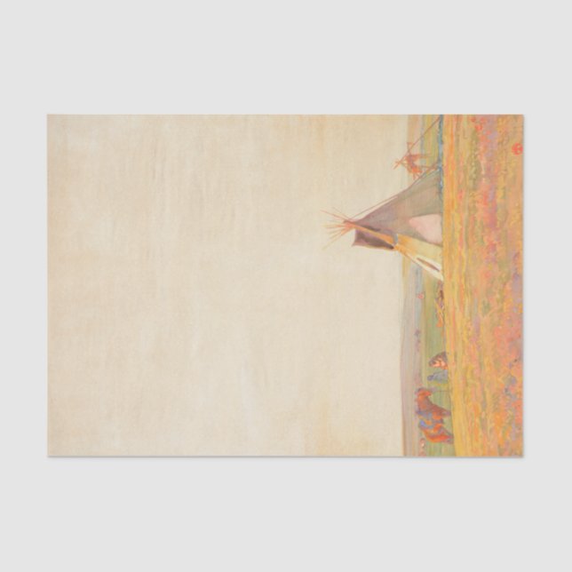 Papel De Seda Prairie Evening por Maynard Dixon (Frente )