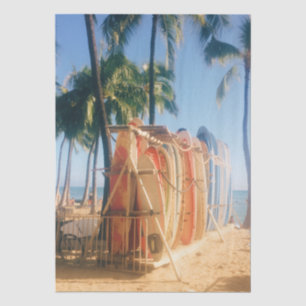 Papel De Seda Pranchas de surf da praia de Waikiki 