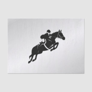 Papel De Seda Prata de jumper equestre