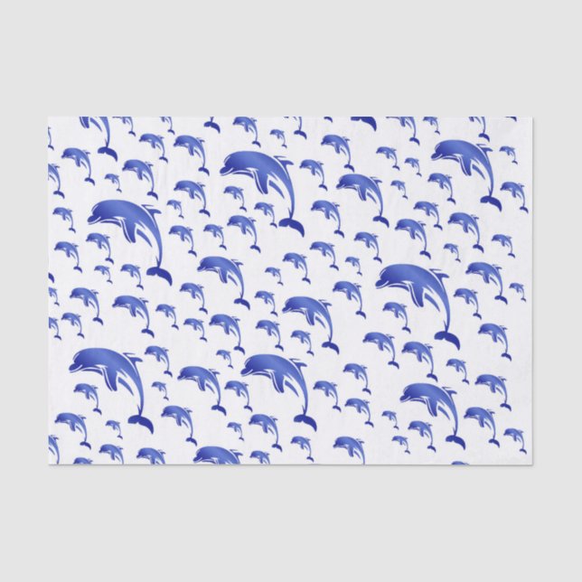 Papel De Seda prata, golfinho, peixe, natureza, aquático, design (Frente )