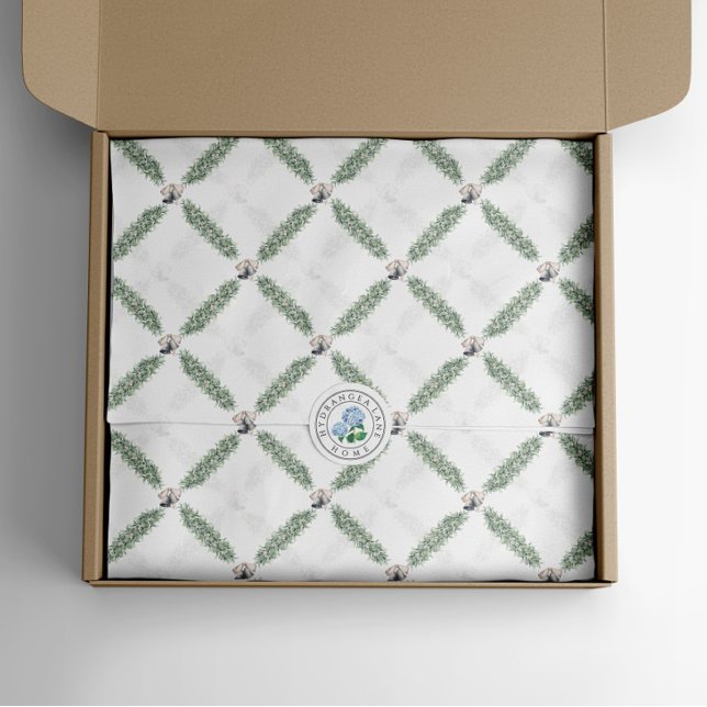 Papel De Seda Prata Natal Bells Garland (Silver Bells Mistletoe Tissue Paper)