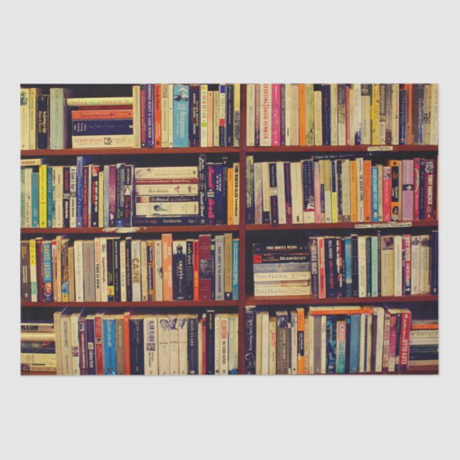 Papel De Seda Prateleiras de Biblioteca (Frente )