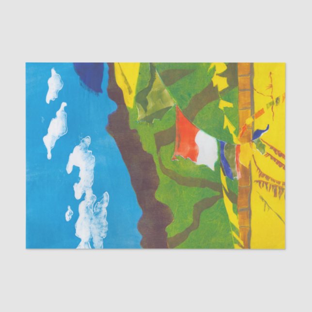 Papel De Seda Prayer Flags II (Frente )