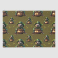 preguiça de Kawaii. Engraçado Leprechaun Irlandês.