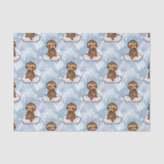 Papel De Seda Preguiça que relaxa na nuvem