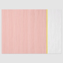 Preppy Orange White Strips Amarelo Gift Wrap