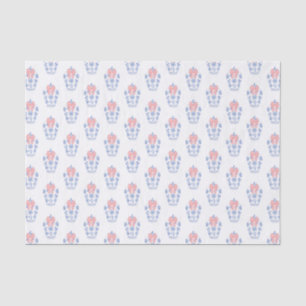 Papel De Seda Preppy Watercolor Blue China Vase Arco Rosa