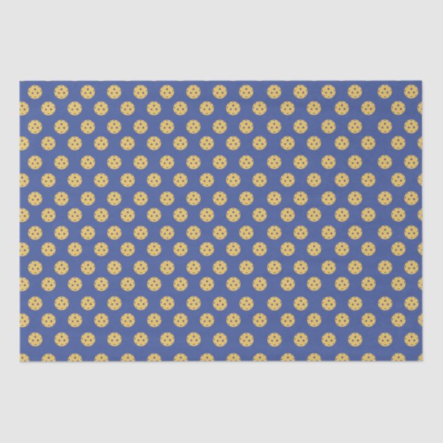 Papel De Seda Presente Azul de Pickleball Divertido (Frente )