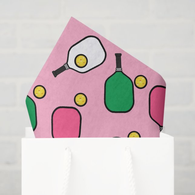 Papel De Seda Presente Criativo de Pickleball (Sacola de presentes)