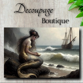 Papel De Seda Presente da Sereia para o Mar Decoupage
