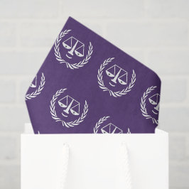 Papel De Seda Presente de Advogado Roxo