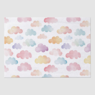 Papel De Seda Presente de bebê de nuvens coloridas