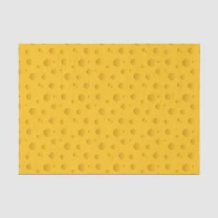 Papel De Seda Presente de buracos de queijo amarelo engraçado