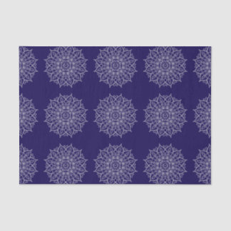 Papel De Seda Presente de Decoupage de Mandala Boho Moderno Azul