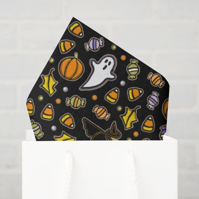 Papel De Seda Presente de Festa de Halloween (Sacola de presentes)