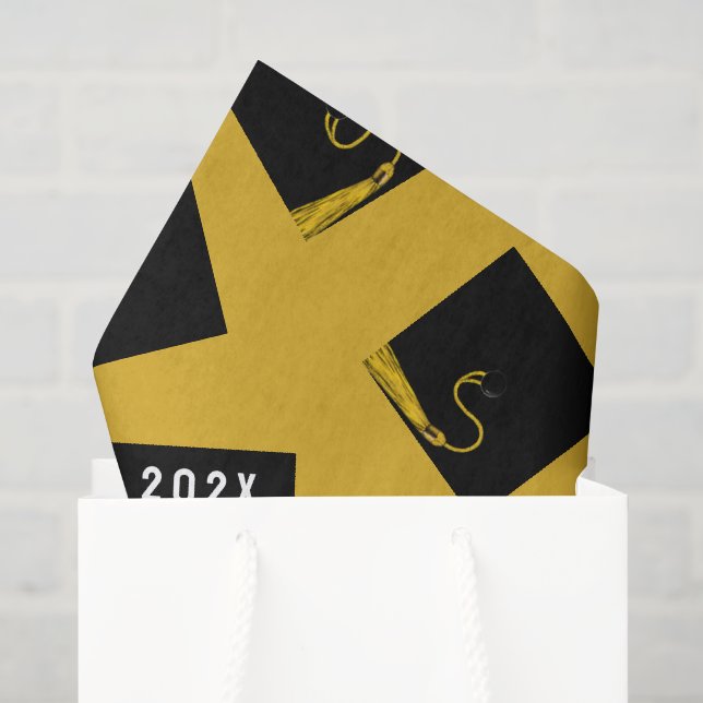 Papel De Seda Presente de Formatura Dourado (Sacola de presentes)