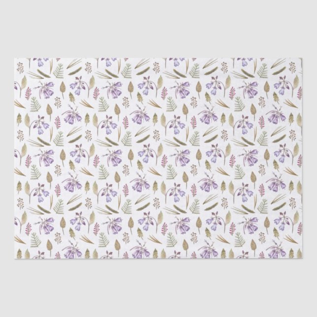 Papel De Seda Presente de Jardim de Flor Violeta Roxa Fofa em In (Frente )