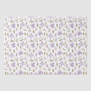 Papel De Seda Presente de Jardim de Flor Violeta Roxa Inglesa Fo