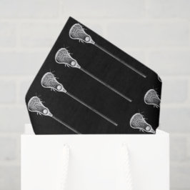 Papel De Seda Presente de Lacrosse Preto