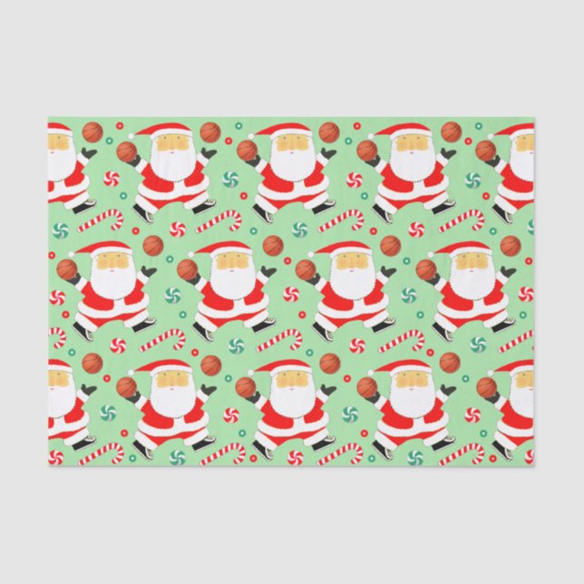 Papel De Seda Presente de Natal de Basquete (Frente )