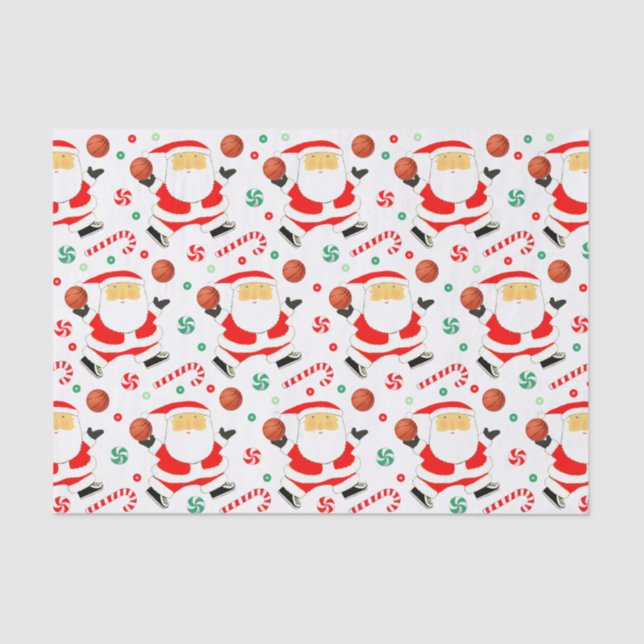 Papel De Seda Presente de Natal de Basquete (Frente )