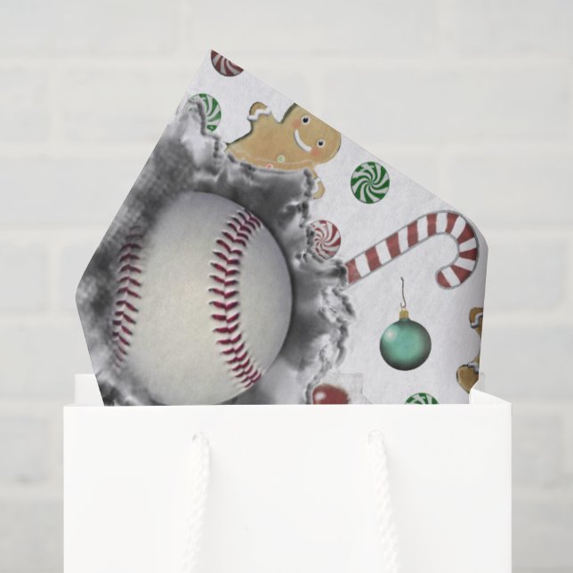 Papel De Seda Presente de Natal de Beisebol (Sacola de presentes)