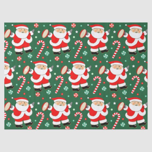 Papel De Seda Presente de Natal de Férias de Rugby (Frente )
