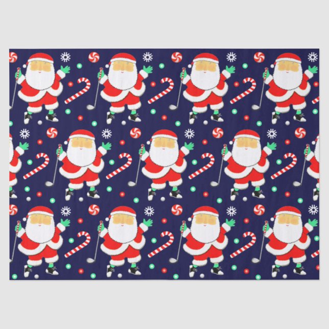 Papel De Seda Presente de Natal de Golfe Férias (Frente )