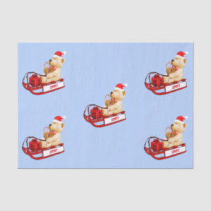 Papel De Seda Presente de Natal do urso de pelúcia