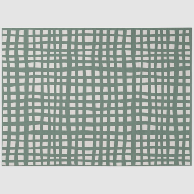 Papel De Seda Presente de Natal Poinsettia Sage Verde Marfim (Frente )