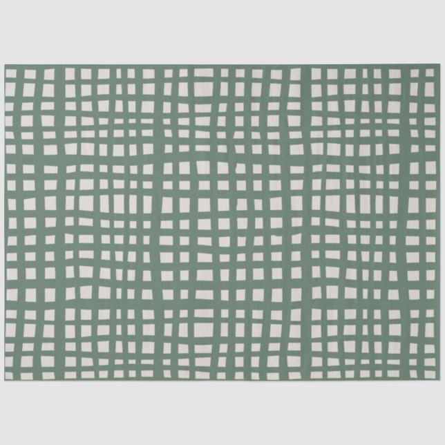 Papel De Seda Presente de Natal Poinsettia Verde Sálvia Marfim (Frente )