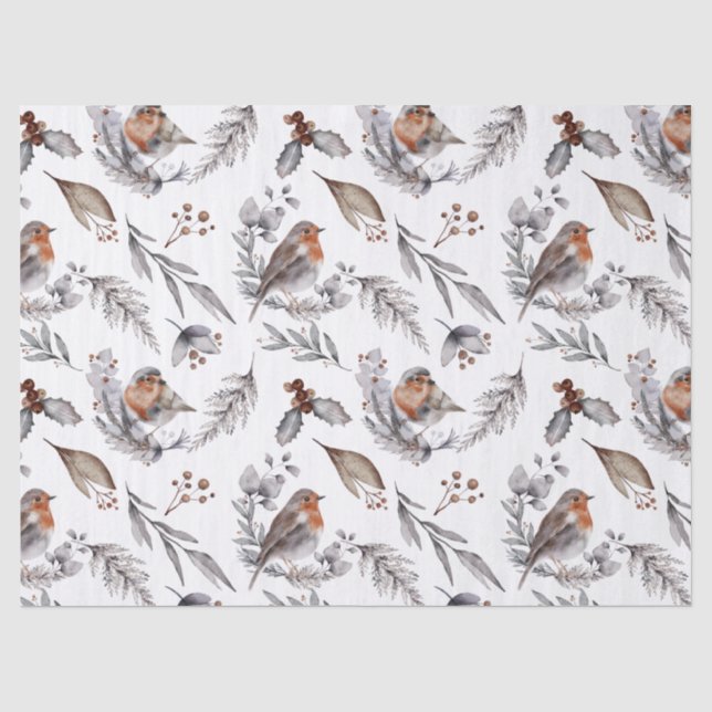 Papel De Seda Presente de Natal Russo de Inverno bonito (Frente )