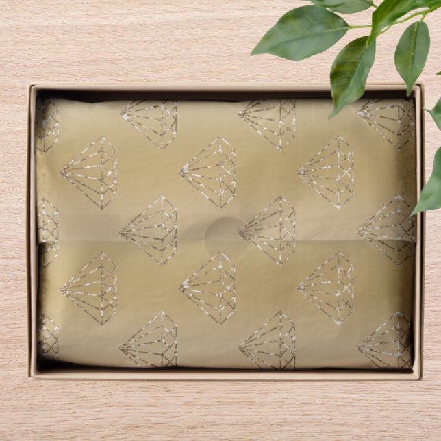 Papel De Seda Presente de Noivado Elegante Brilho de Diamante Do (Criador carregado)
