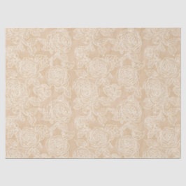 Papel De Seda Presente de Rosa Branca Elegante