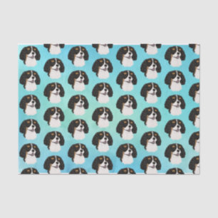 Papel De Seda Presente do cavaleiro Rei Charles Spaniel de três