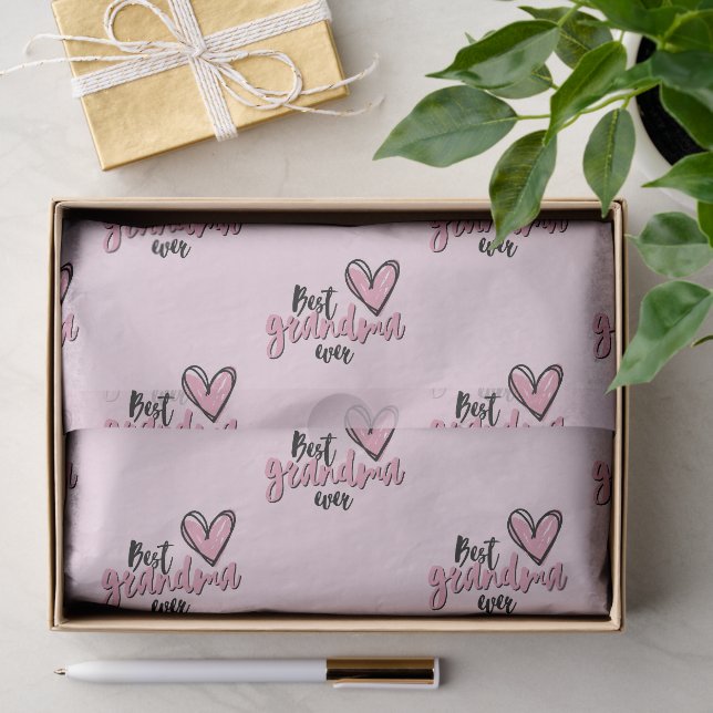 Papel De Seda Presente do Dia das Mães e Aniversário 'Melhor Avó (Presente)