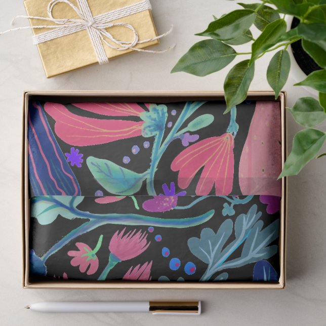 Papel De Seda Presente floral  (Presente)